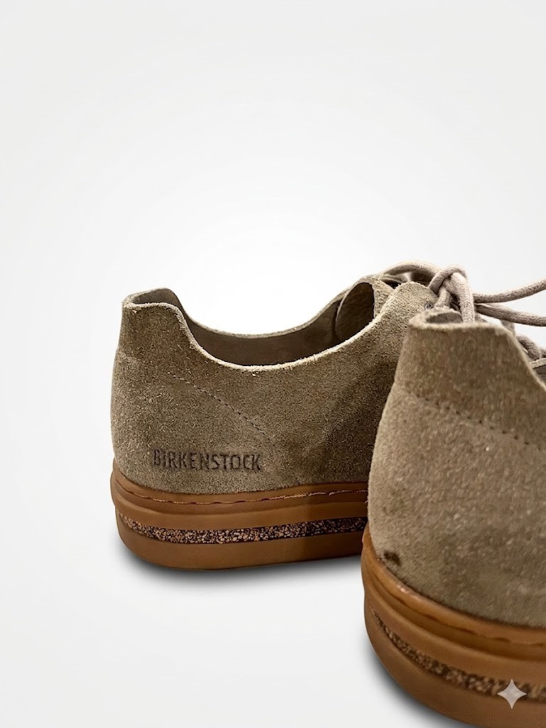 Birkenstock Bend Low Decon Womens Sneakers US 6.5 EU 37 Gray Taupe Suede Leather