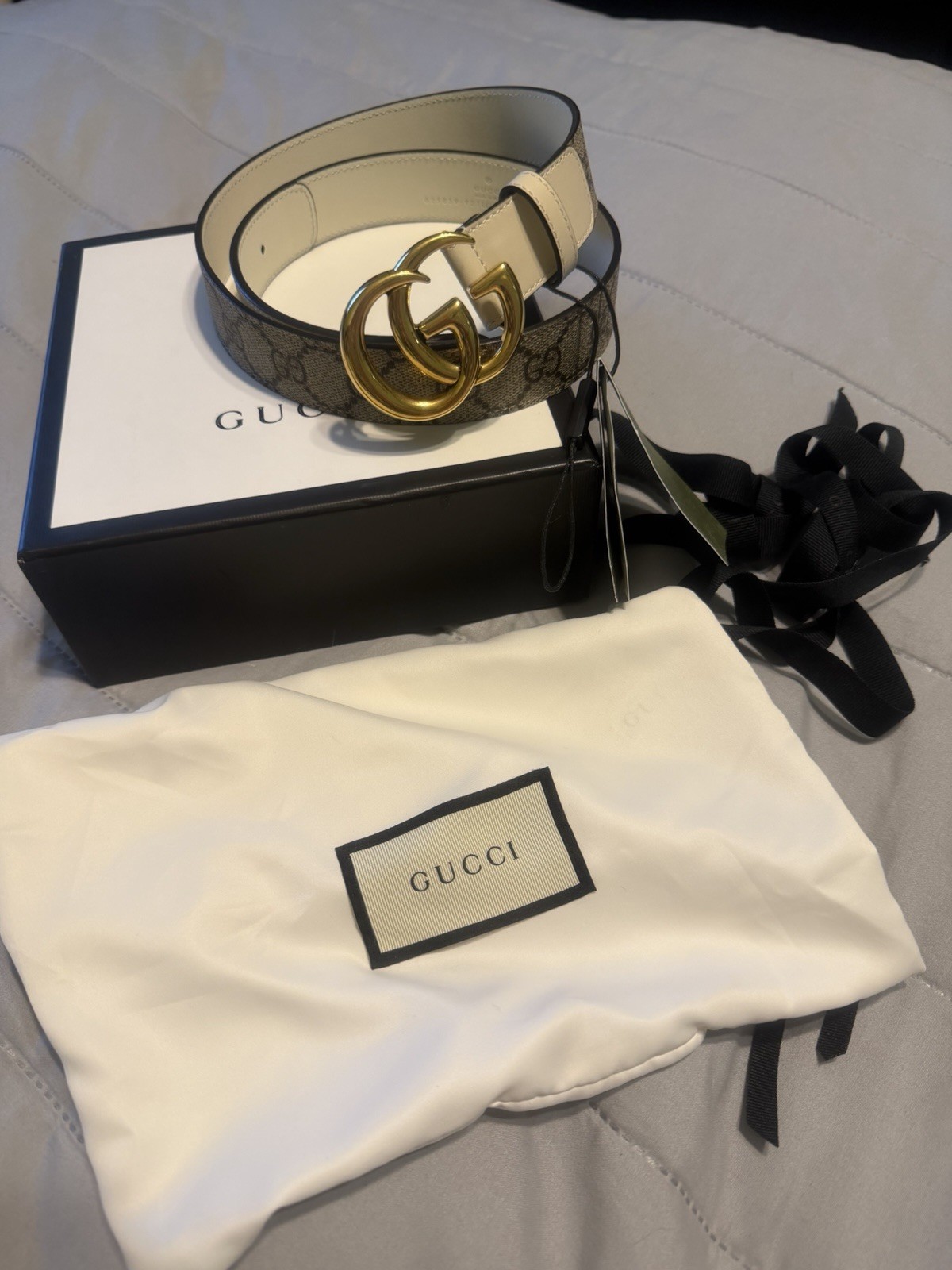 Gucci Belt Women Marmont 80/32 Us 4-6 Check Description