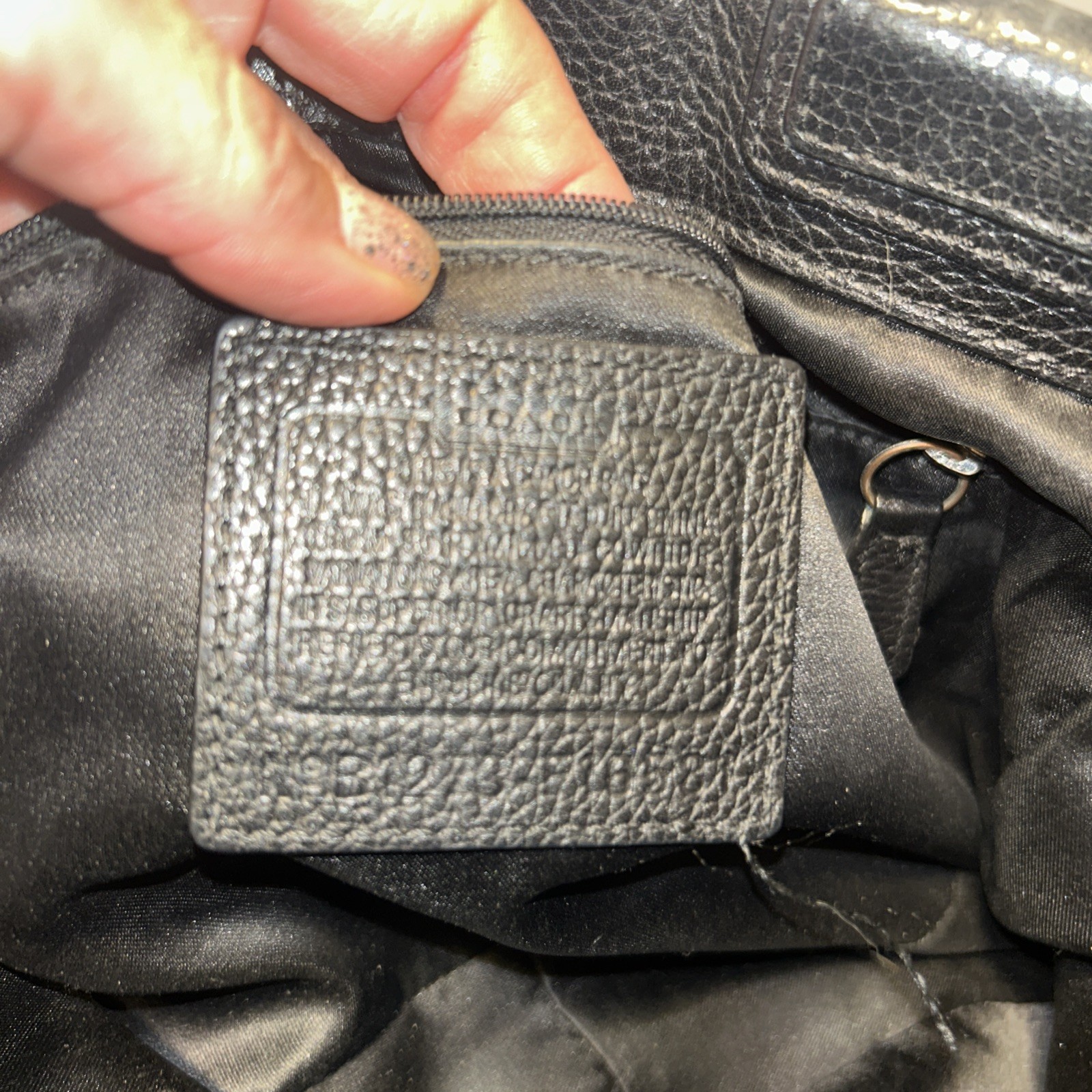 Coach F16531 Penelope Black Pebbled Leather Silver Detail Satchel Handbag