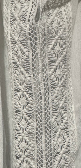 NO Boho Praire Fresh Love S/CH 3-5 Ivory Puff Sleeve Blouse Detail Center Seam