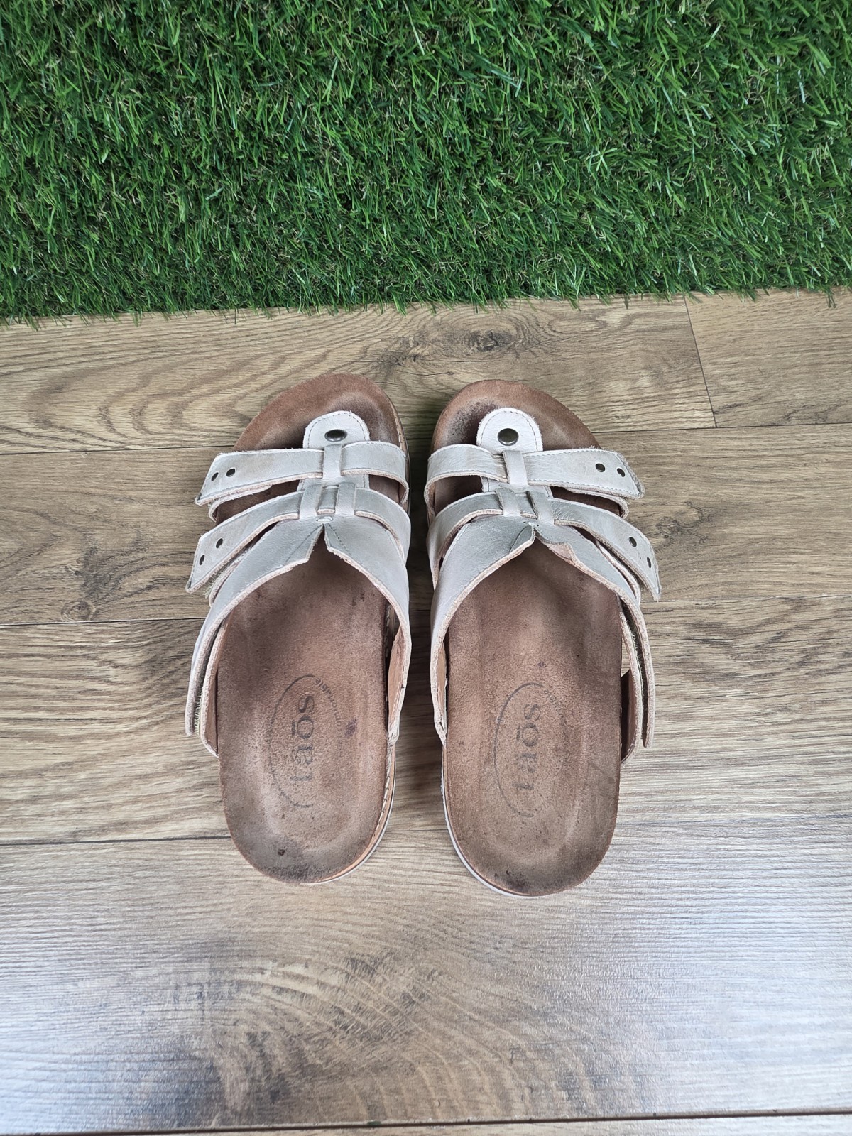 Taos Footwear Magnificient Womens Sandals Stone Beige Size 6-6.5
