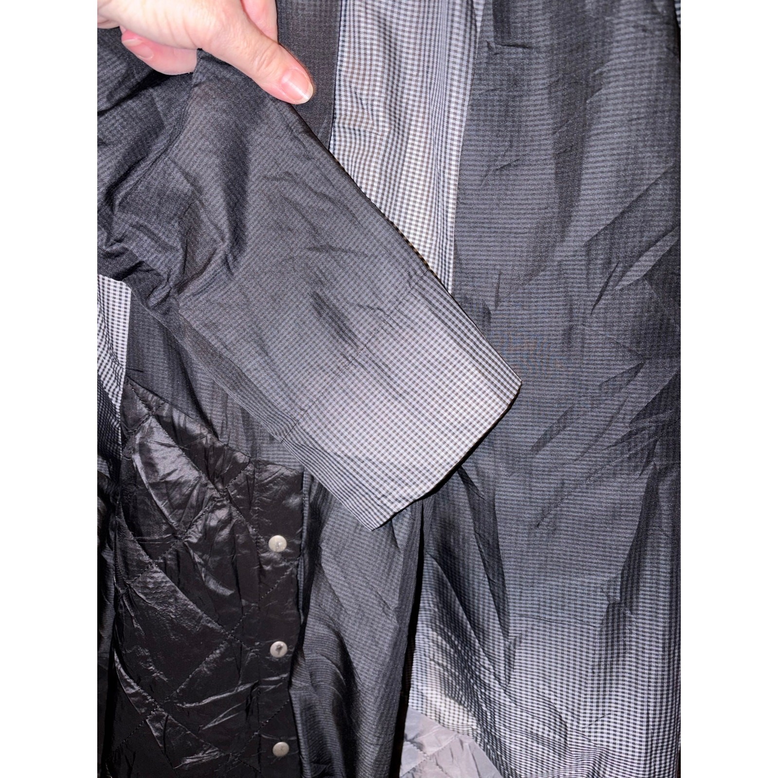 Alembika Urban Reflektor Storm Cocoon Shirt Dress Ombre Quilted Size 1 Oversized