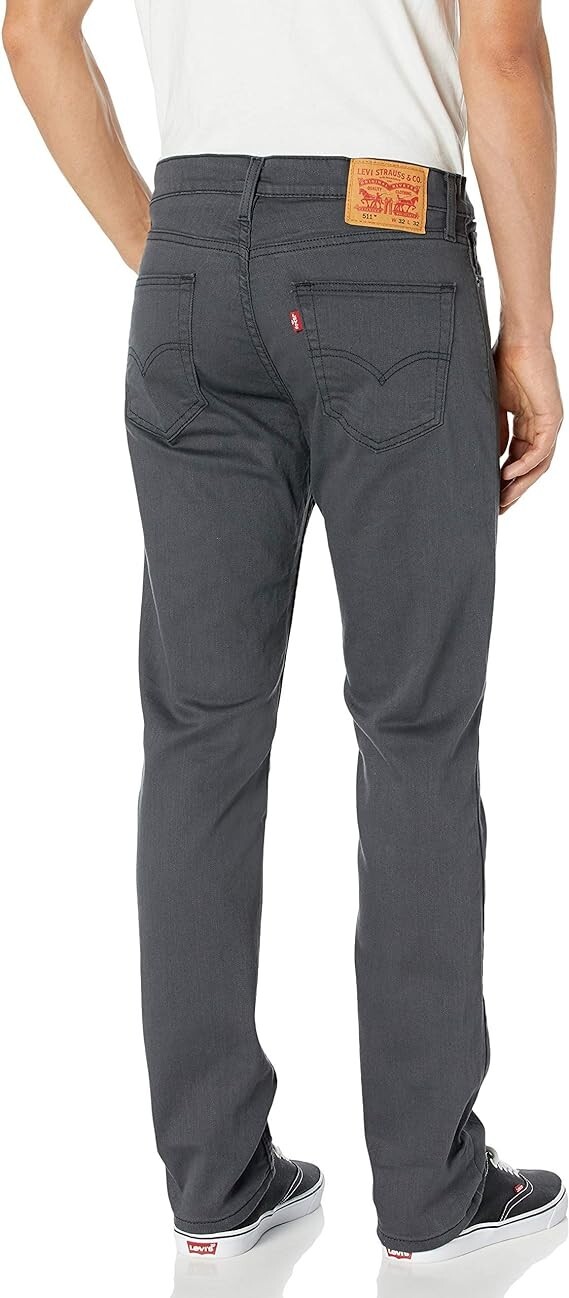 Levi’s Men’s 511 Slim Fit Jeans Grey Black 3D Stretch 29W x 32L 045112272
