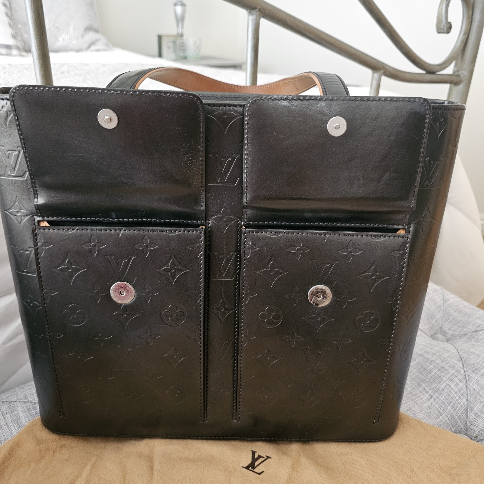 Louis Vuitton Monogram Mat Wilwood Tote Bag and Tri-fold Wallet