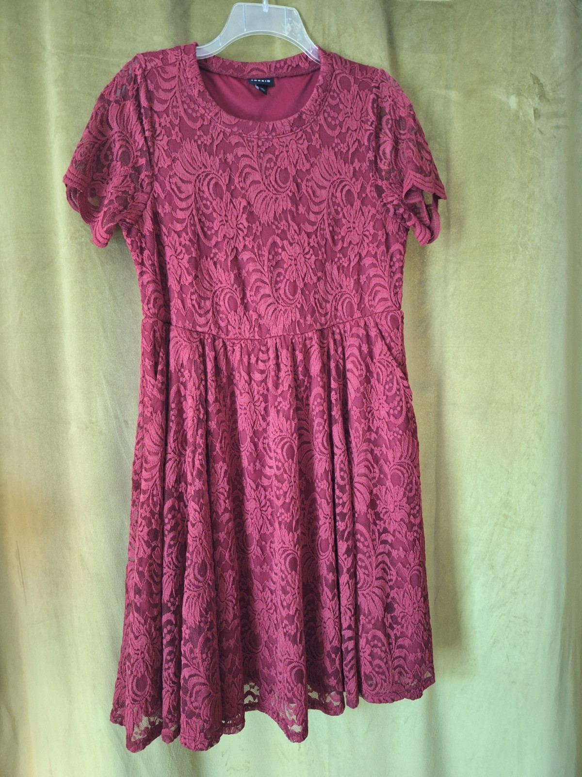 Orchid (Pink Fushia) Nocturne Lace Babydoll Dress – Torrid Size 00 – NEW