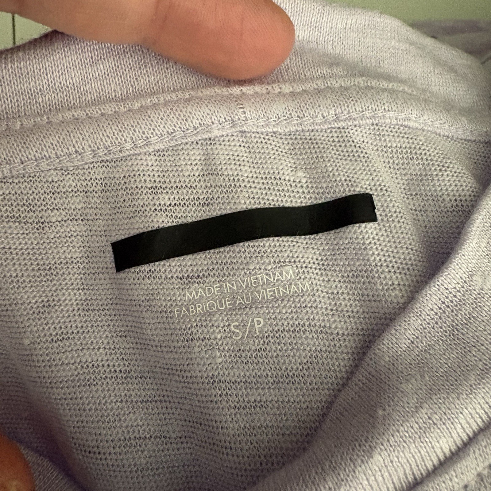 Eileen Fisher S Lavender Organic Linen Jersey Long Sleeve Crew Neck Tee NWOT