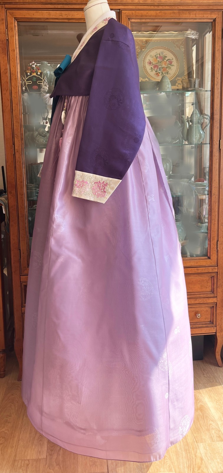 Korean Traditional Dress Hanbok Set-Purple Top Lavender Skirt / Undergarments