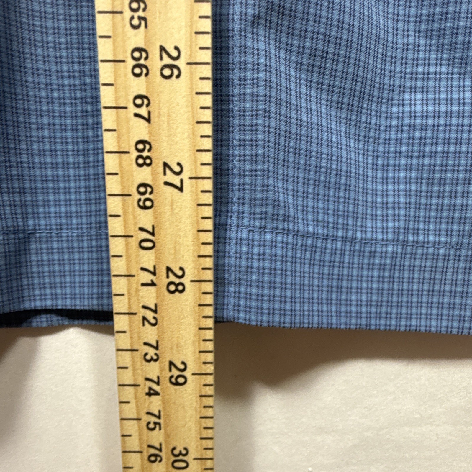 Quiksilver Waterman Men’s 2XL Blue Check Woven Button-Up Shirt SS Pockets