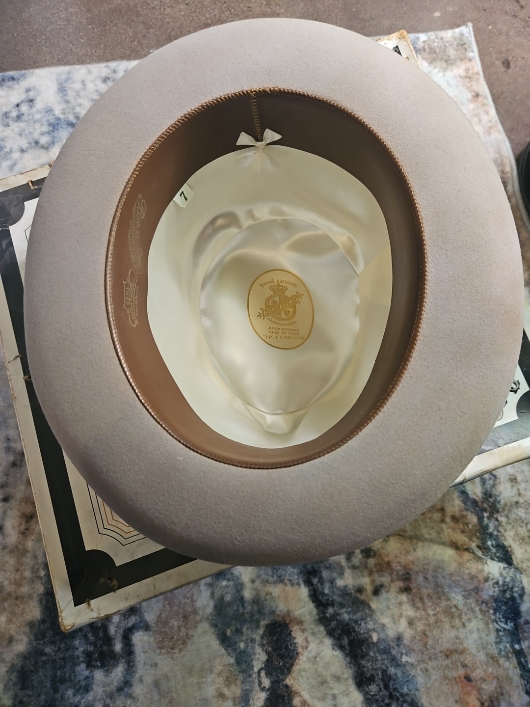 Vintage Borsalino Alessandria Fedora Hat 7 – See Pics Cosmetic Imperfections