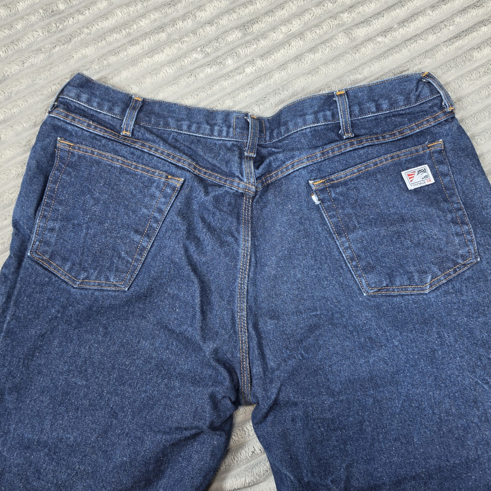 Tyndale FR Jeans Men 42×28 Blue Flame Resistant Cotton Arc F290T Denim blue