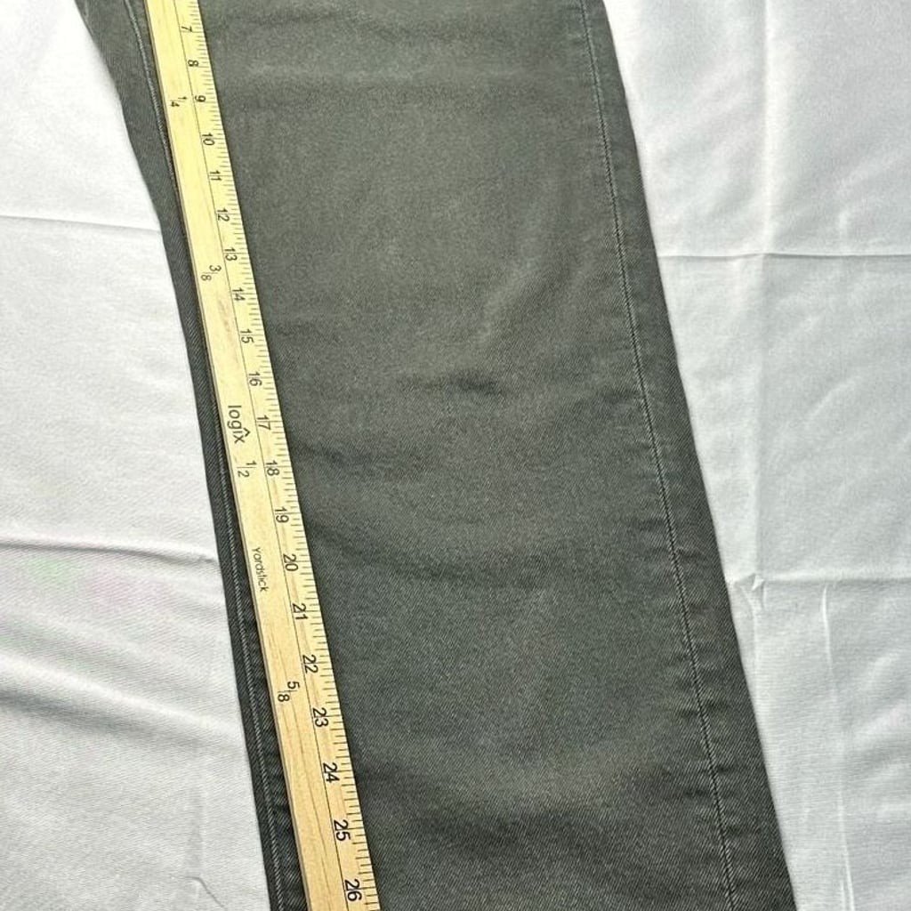Abercrombie & Fitch A&F Vintage Stretch 90’s Straight Jeans Olive Green 32×34