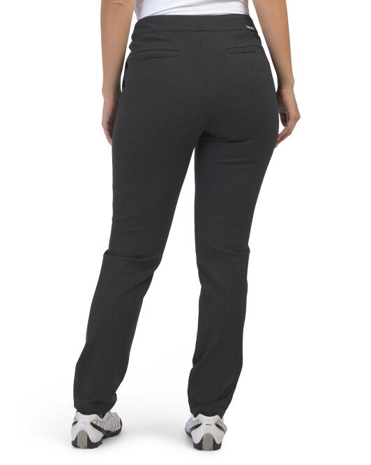 NWT SWING CONTROL DARK CHARCOAL GRAY PONTE KNIT GOLF PANTS 4 6 8 10 12 14 16