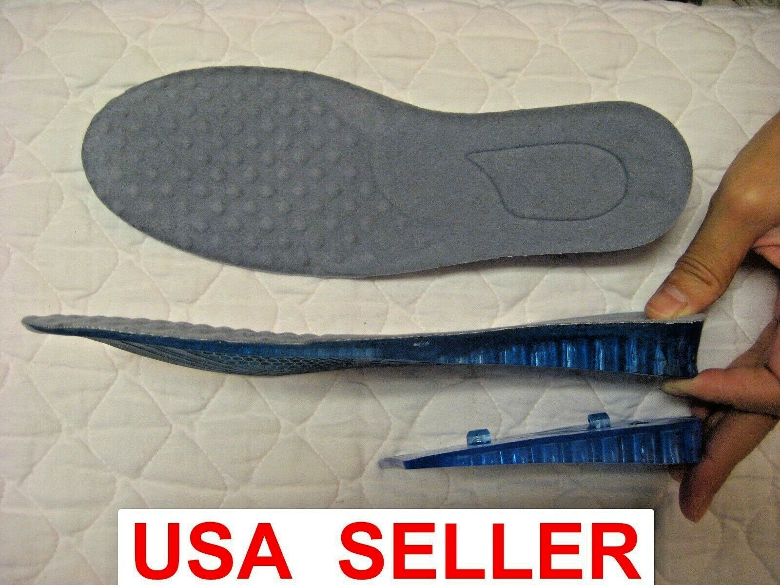 Soft 2-layer Unisex Height Increase Elevator Shoes Insole Silicon Lift Kit 4 CM