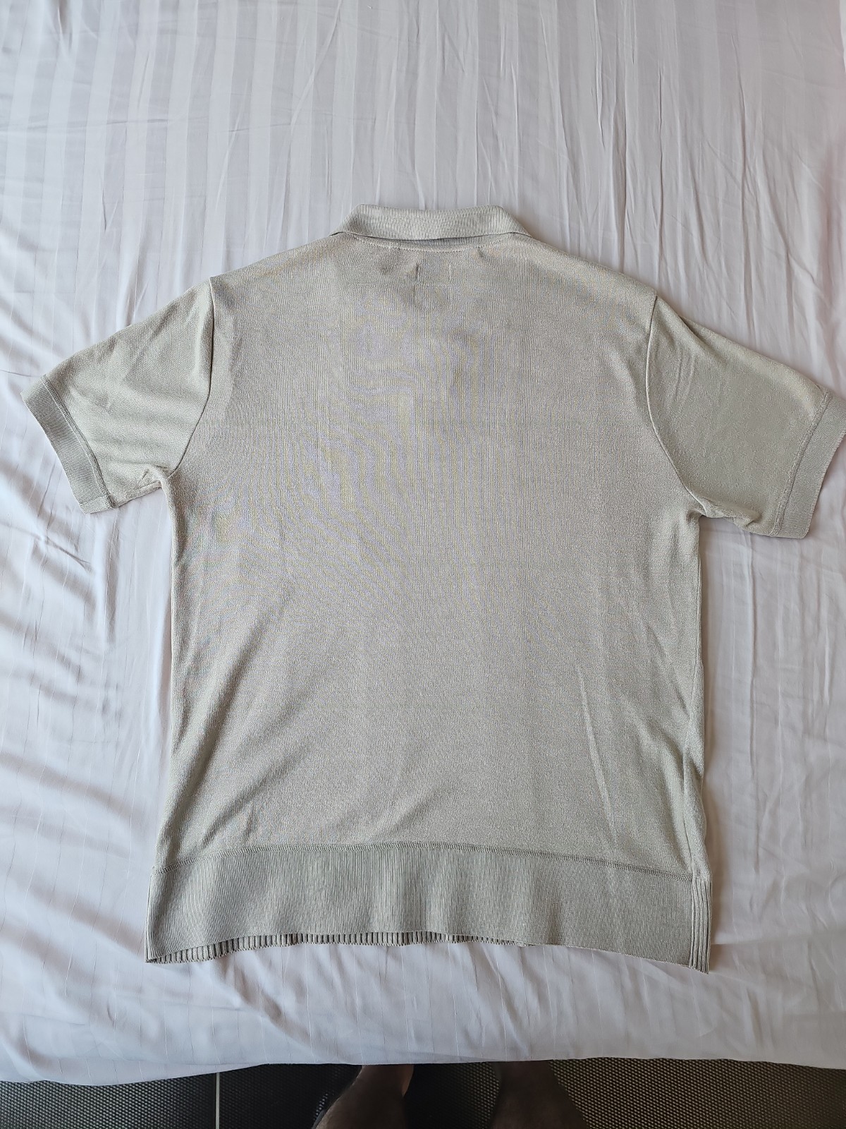 Buffalo David Bitton Men’s Button Knit Polo Tan Size M – Heavy Fabric