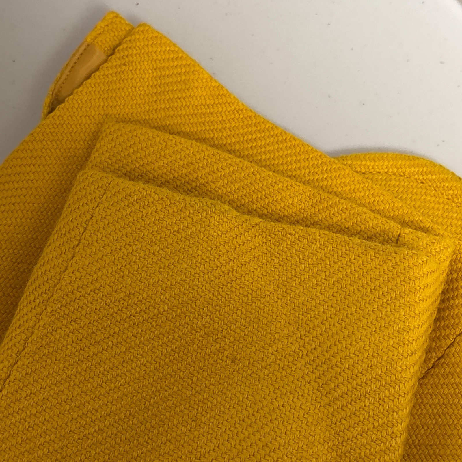 Talbots Blazer Jacket 10 Petite Mustard Yellow Wool Blend Raglan Heavy Career