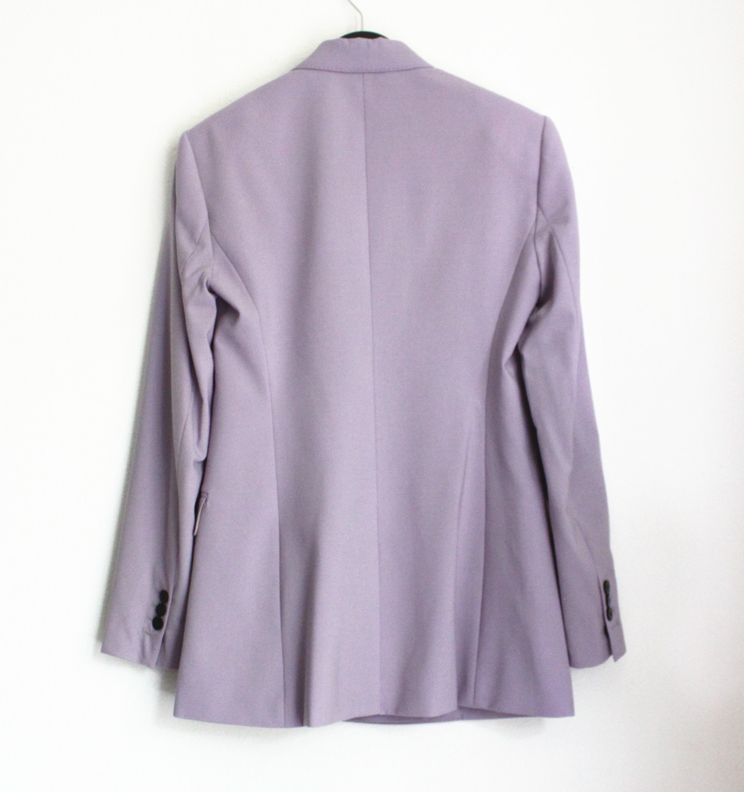 THEORY Double-breasted Blazer, Wool-blended, Lavender, Size 0, Sale!