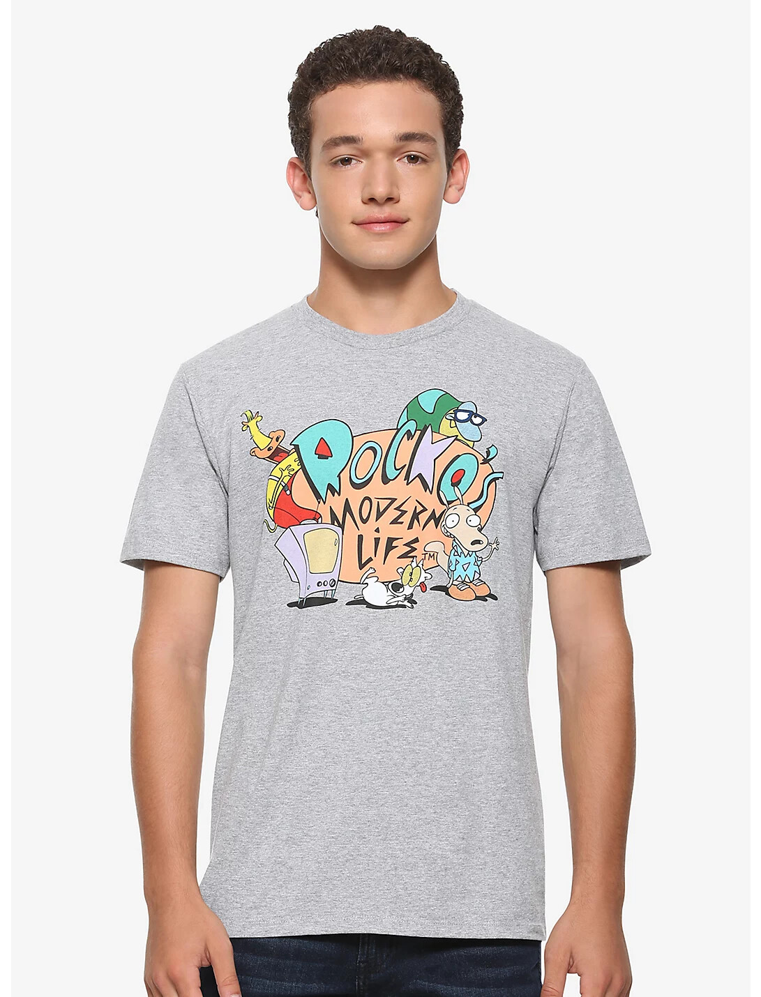 Nickelodeon Mens Rocko’s Modern Life Logo & Characters Shirt New XS,S,L,XL,3XL