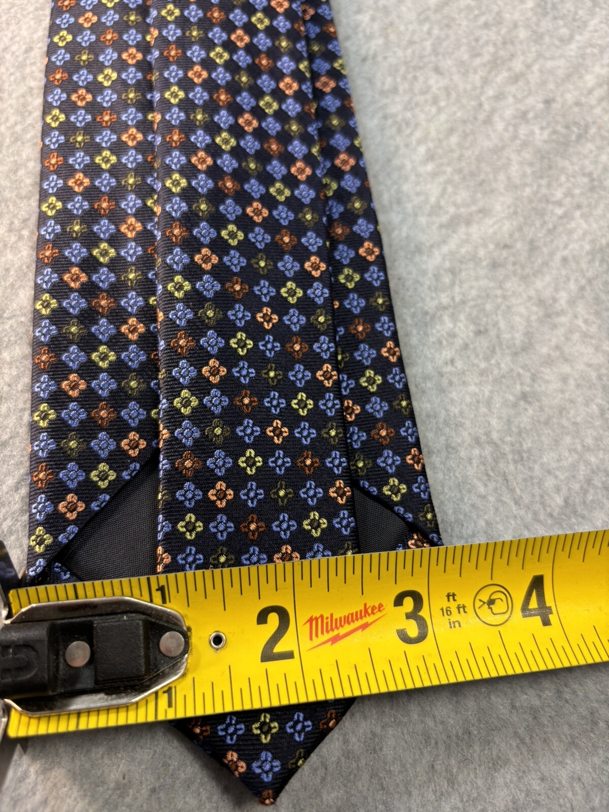 Corporate Image Tie Silk Floral Geometric Pattern Colorful L:58” W:3”