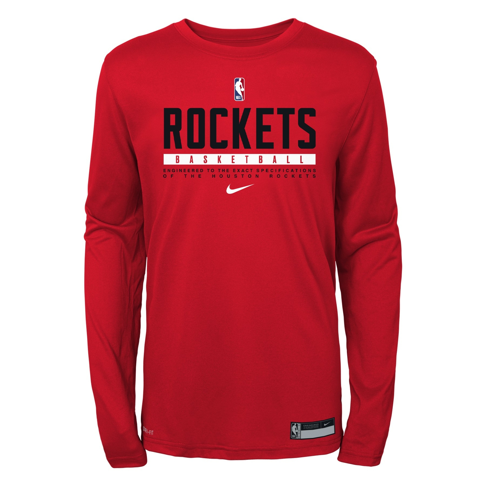 Nike NBA Youth (8-20) Houston Rockets Practice Long Sleeve T-Shirt