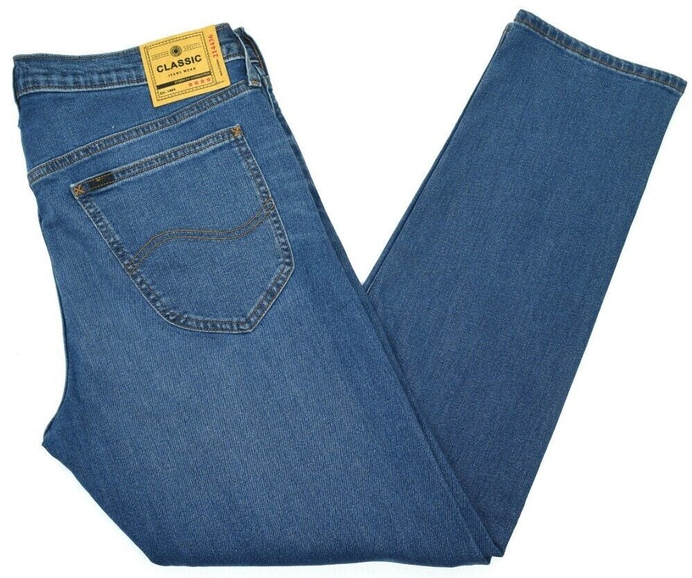 Lee jeans mens Daren regular waist slim leg stretch ‘Mid Worn Blue’ SECONDS L40