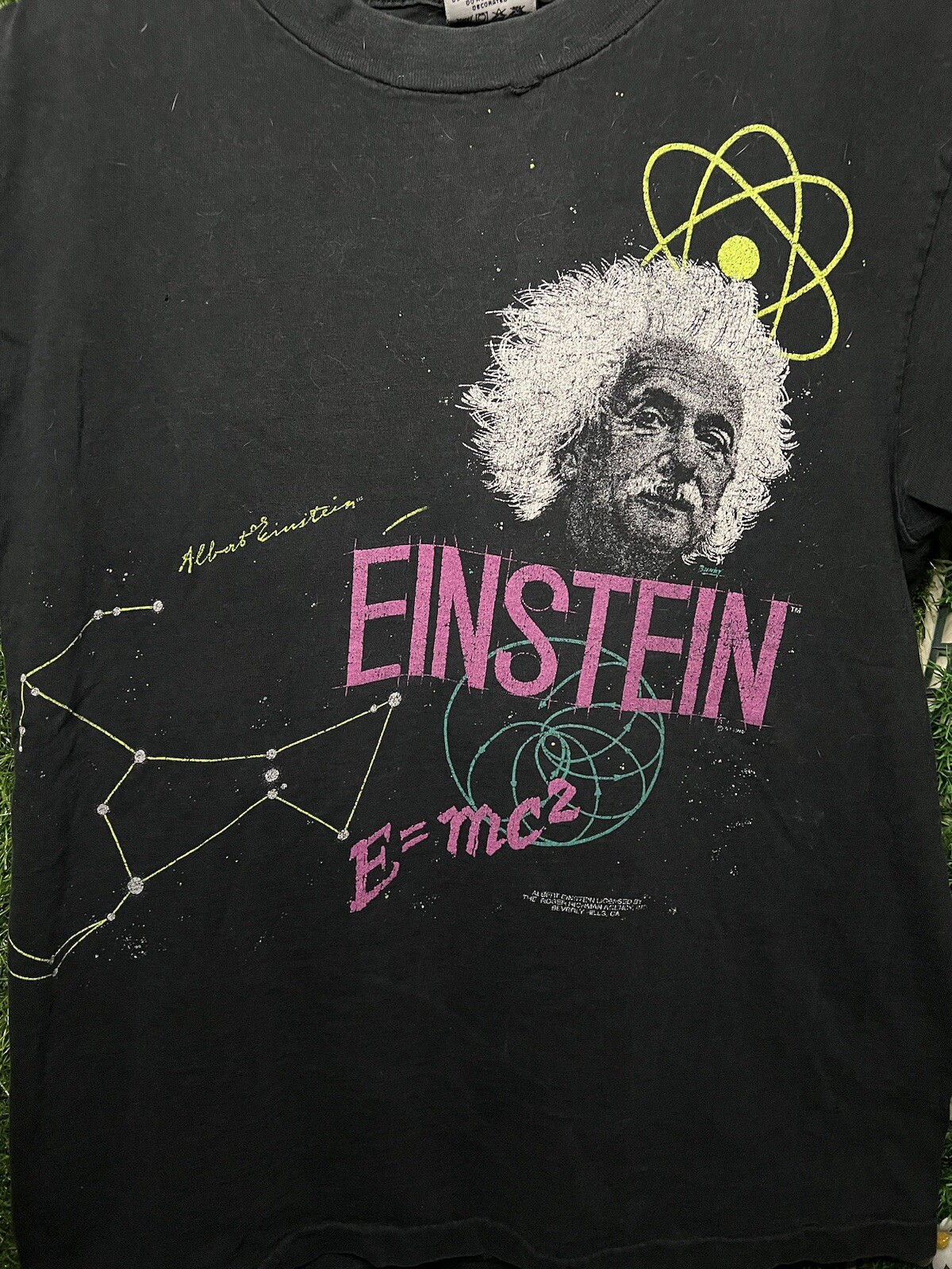 Vintage 90’s Albert Einstein T-Shirt Single Stitch Promo Tee Medium USA Made SEE