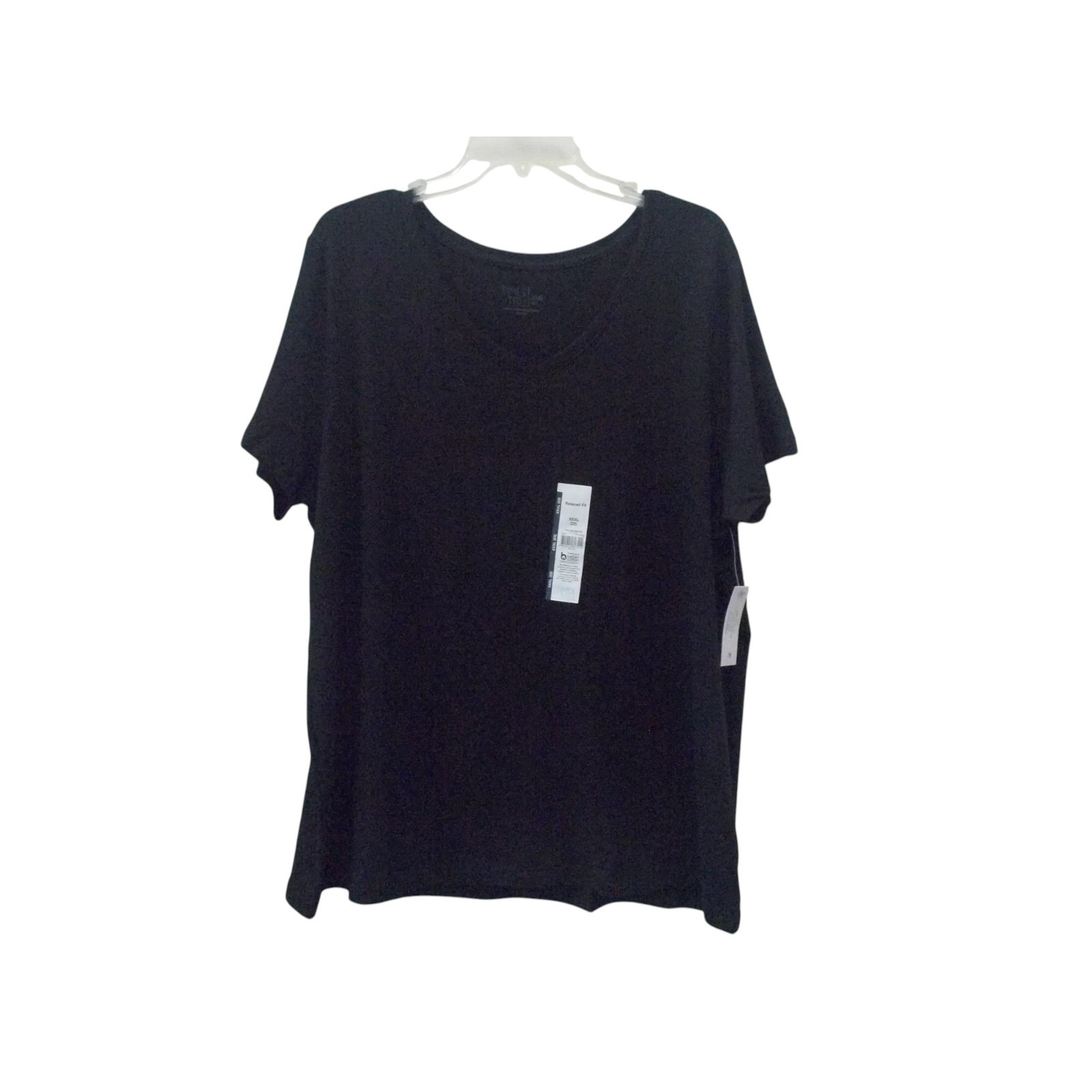 NWT TIME and TRU Black Soot V-Neck Short Sleeve T-Shirt XXXL 22
