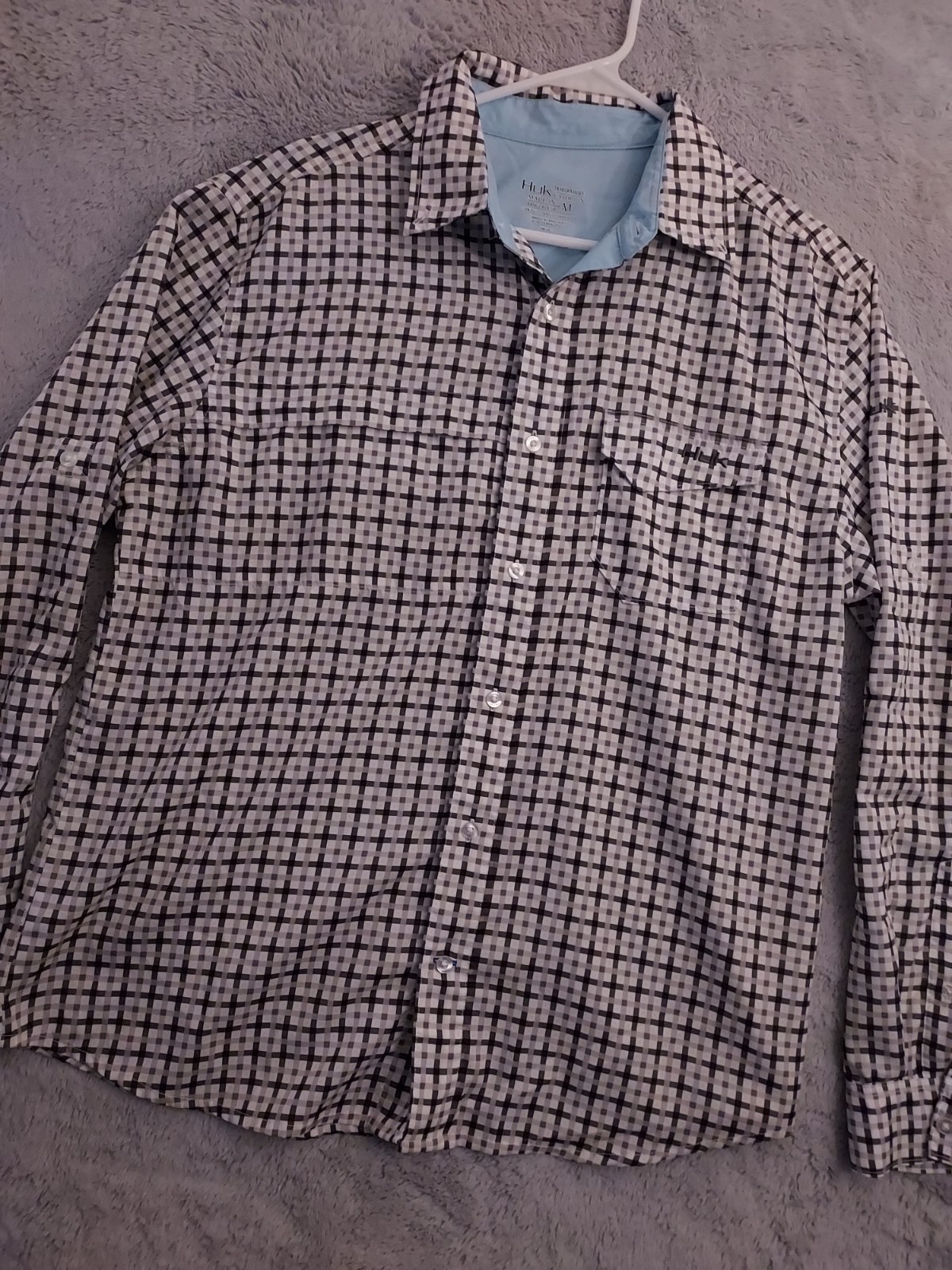 Huk Shirt Mens Medium Performance Fishing Lightweight Mesh Back Beach Utility M