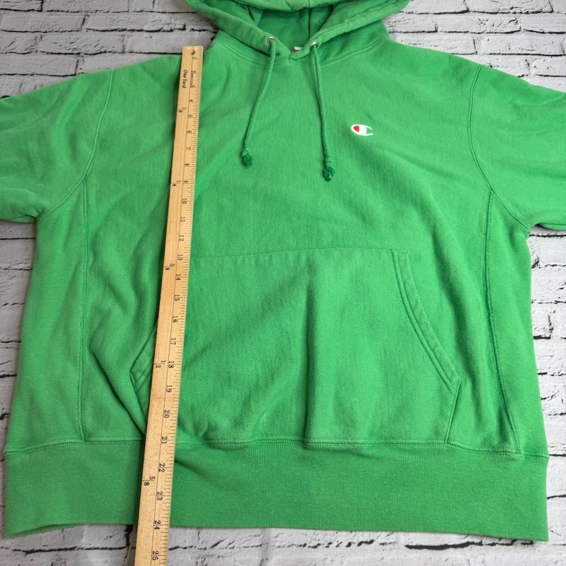 Champion Reverse Weave Heavyweight Pullover Hoodie Sweatshirt Mens Large Green