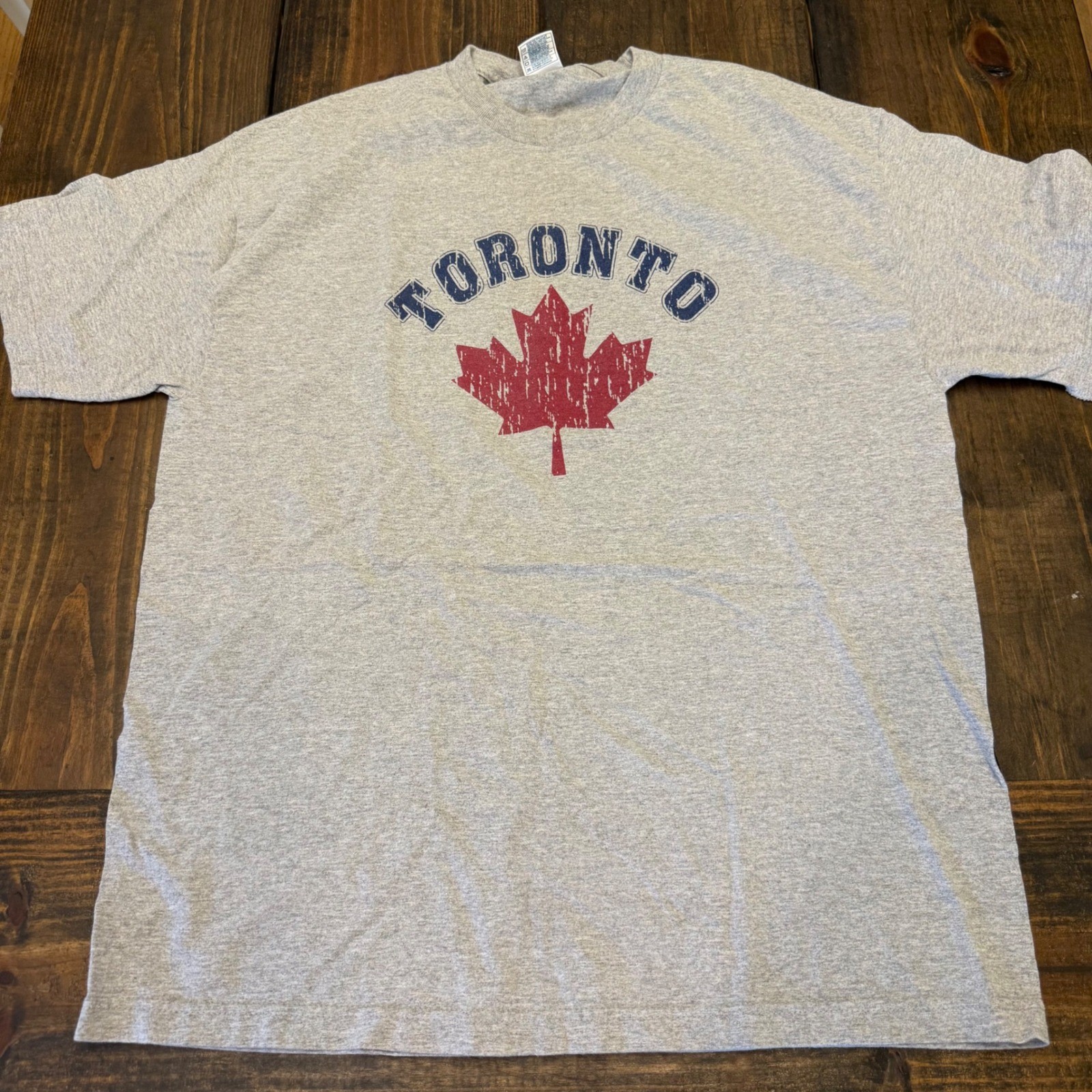 AAA Alstyle Apparel Toronto Canada Maple Leaf Graphic T-Shirt Heather Grey XL