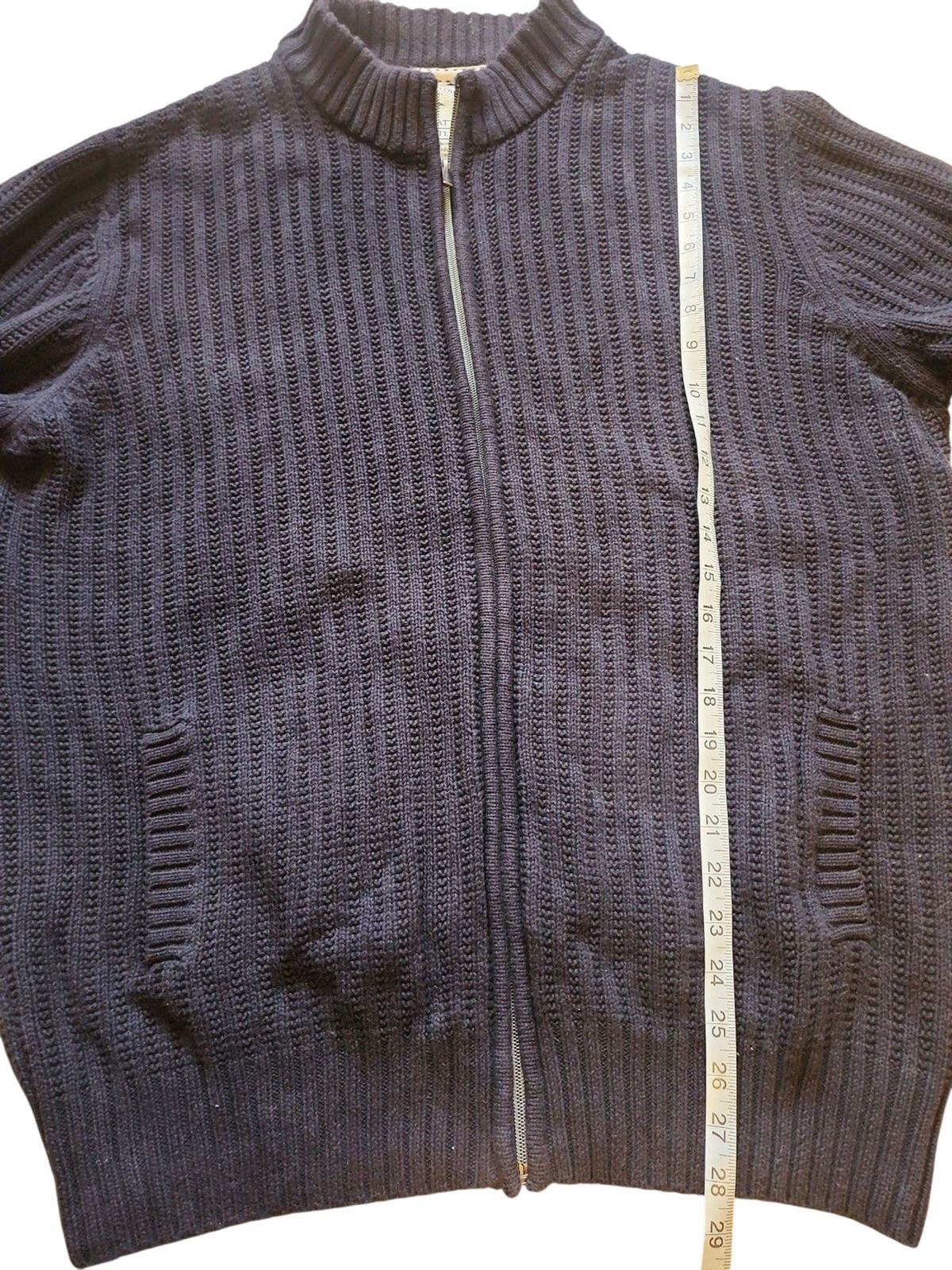 Fynch-Hatton Full Zip Cardigan Sweater Mens XXL Navy Preppy Academia Fisherman