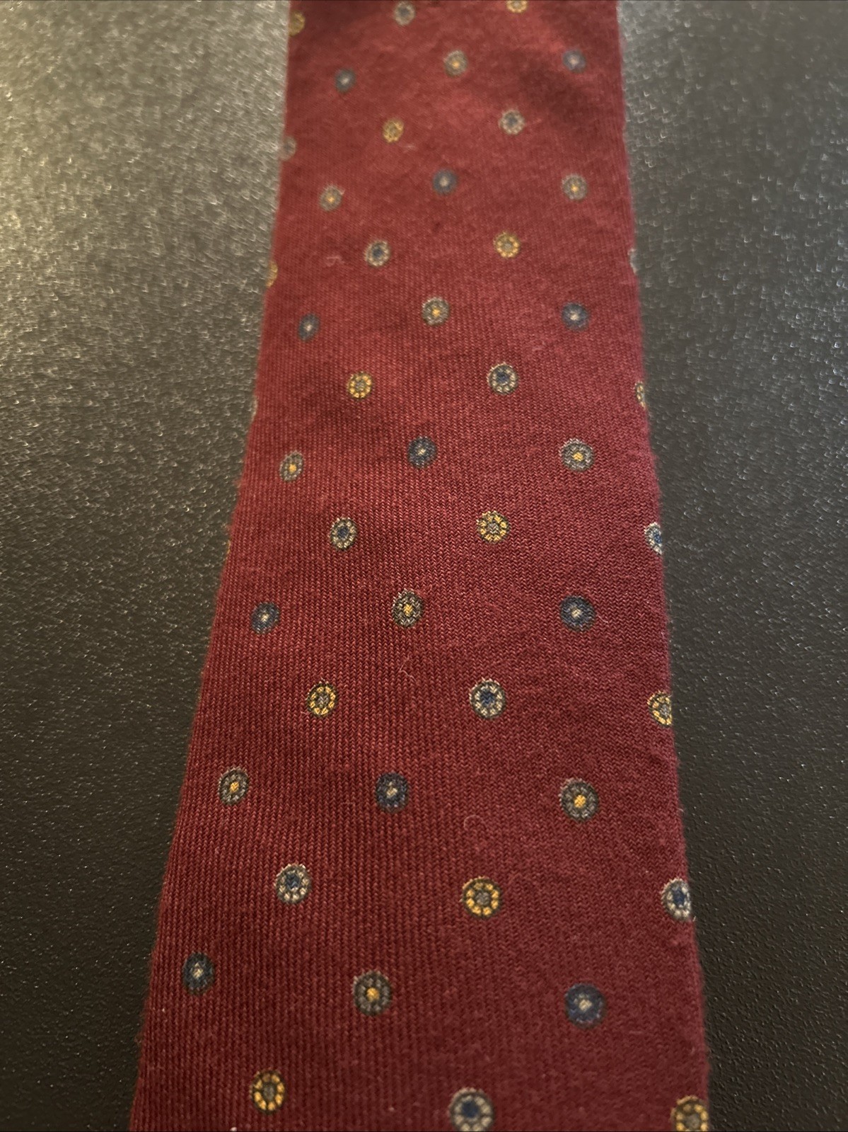 Vintage Cambridge Collection Wool Tie Foulard USA Necktie 53 X 3.25