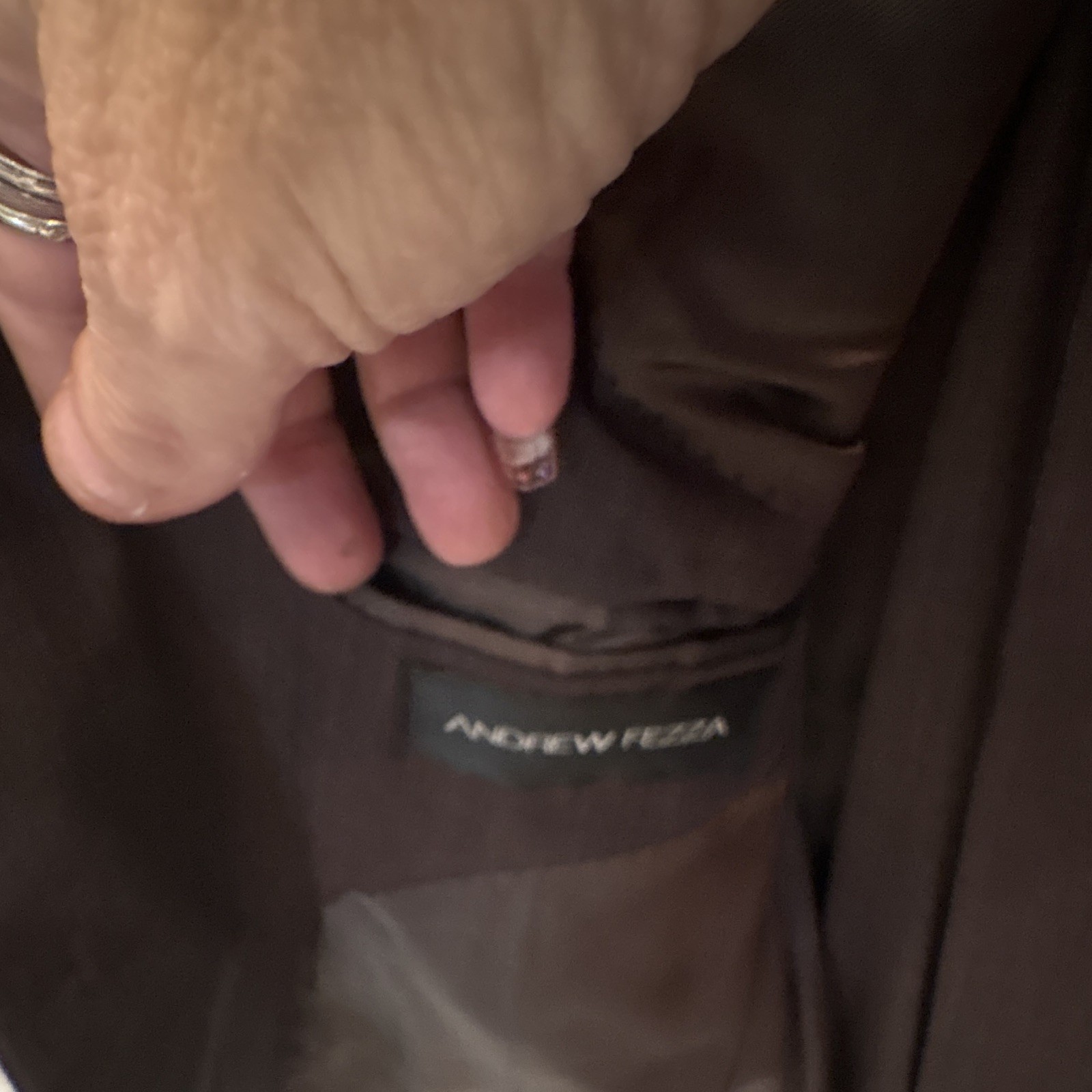 Andrew Fezza Men’s Brown Worsted Wool 2-Piece Suit 38S 32W Pleated
