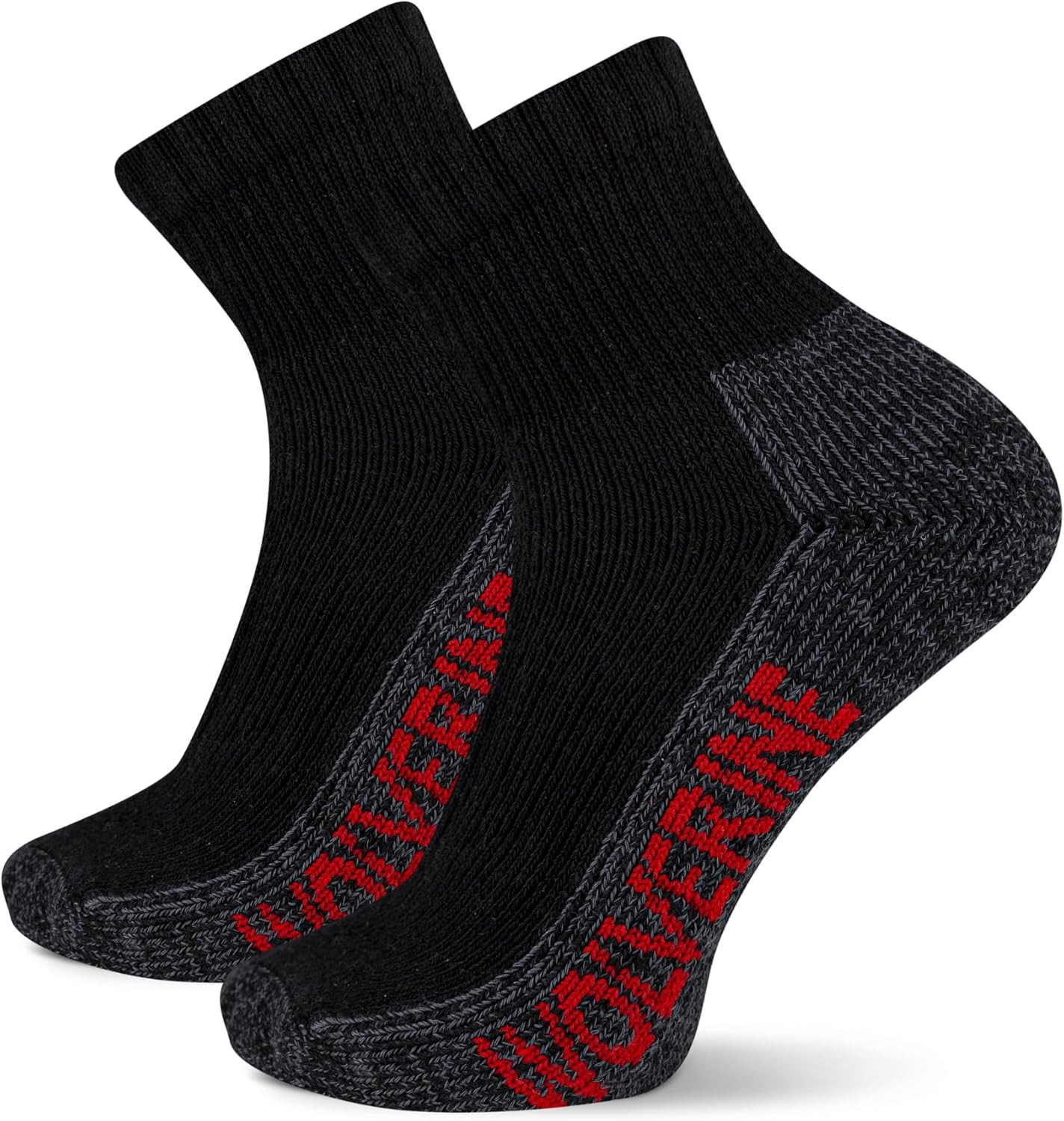 Men’S Steel Toe Cotton Work Boot Ankle Socks – 2 Pairs – Durable Cushioning