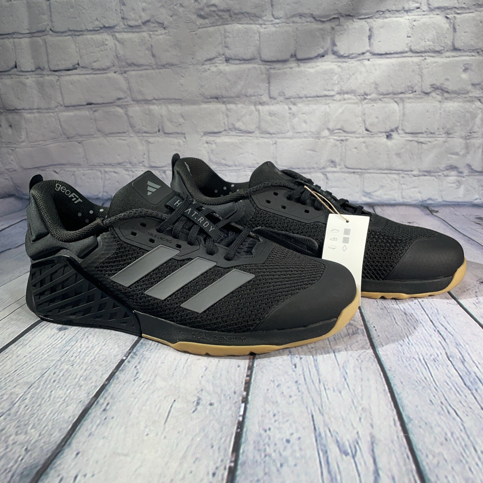 adidas Dropset 3 Trainer Cross Training Shoes Black Grey Gum IH8292 Mens Sz 11