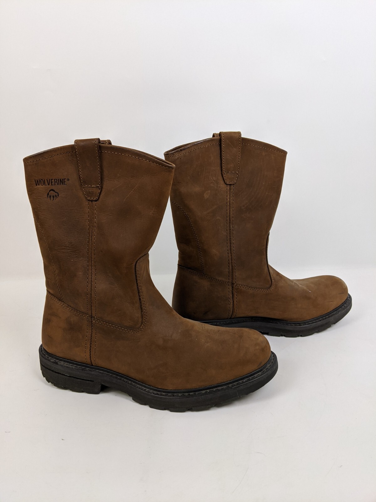 Wolverine W04727 Wellington Brown Leather Work Boots Size 10.5 Oil Resistant