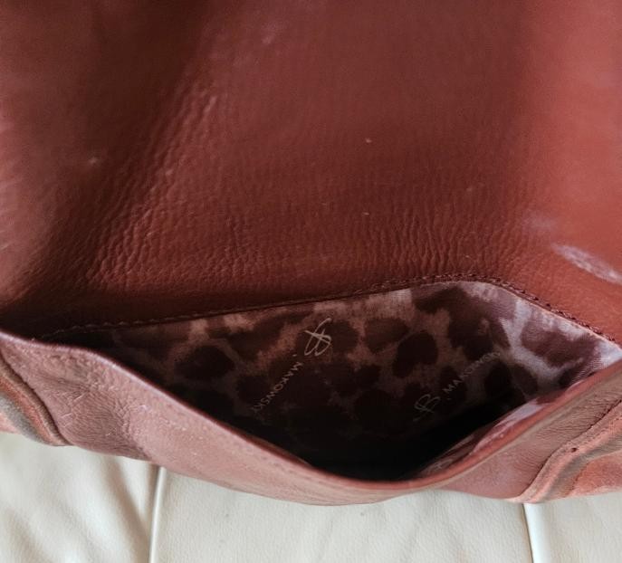 B. Makowsky Layla Brown Leather and Suede Hobo – A237193