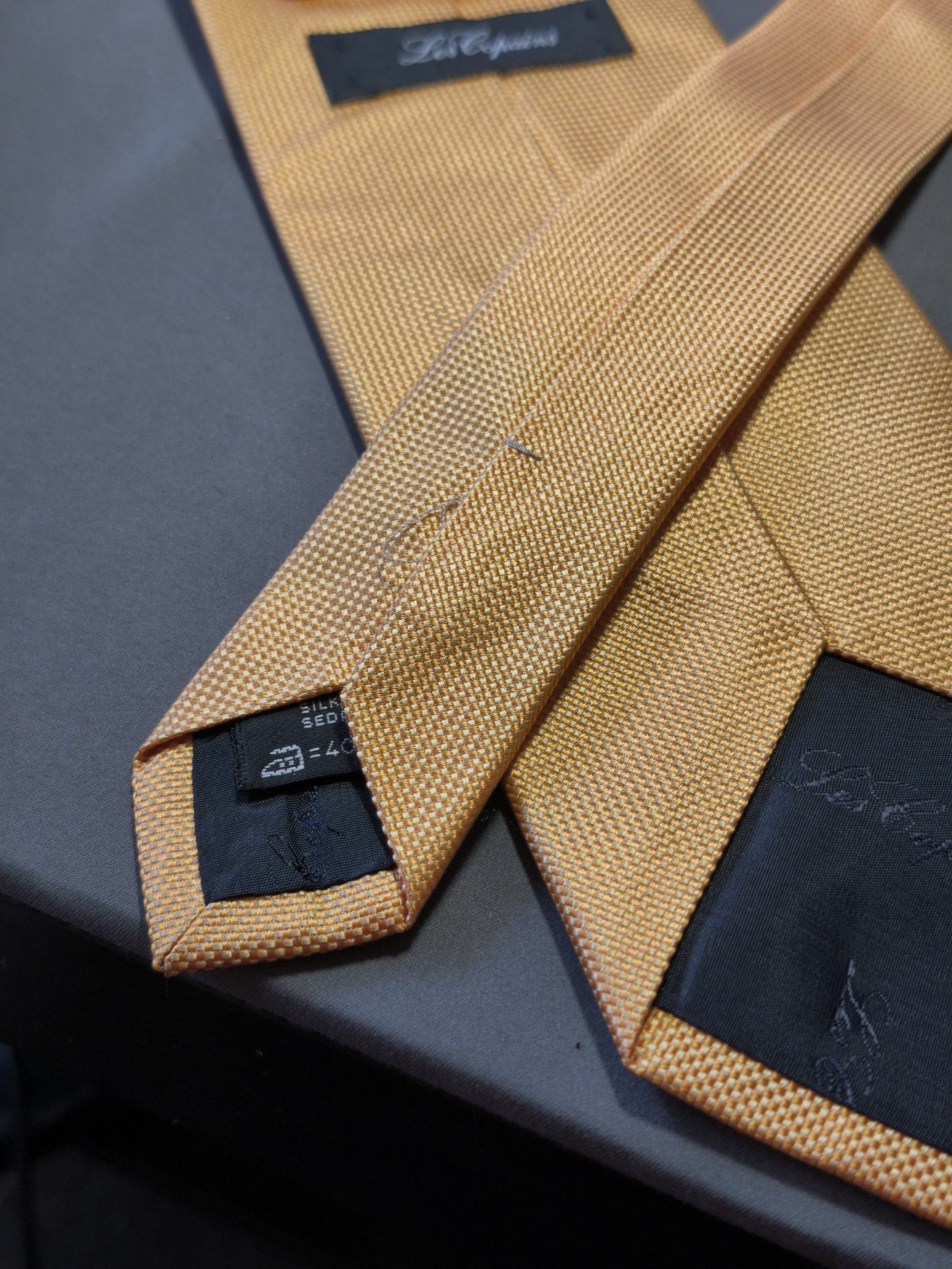 Les Copains – Yellow Solid Color Silk Tie Made in Italy