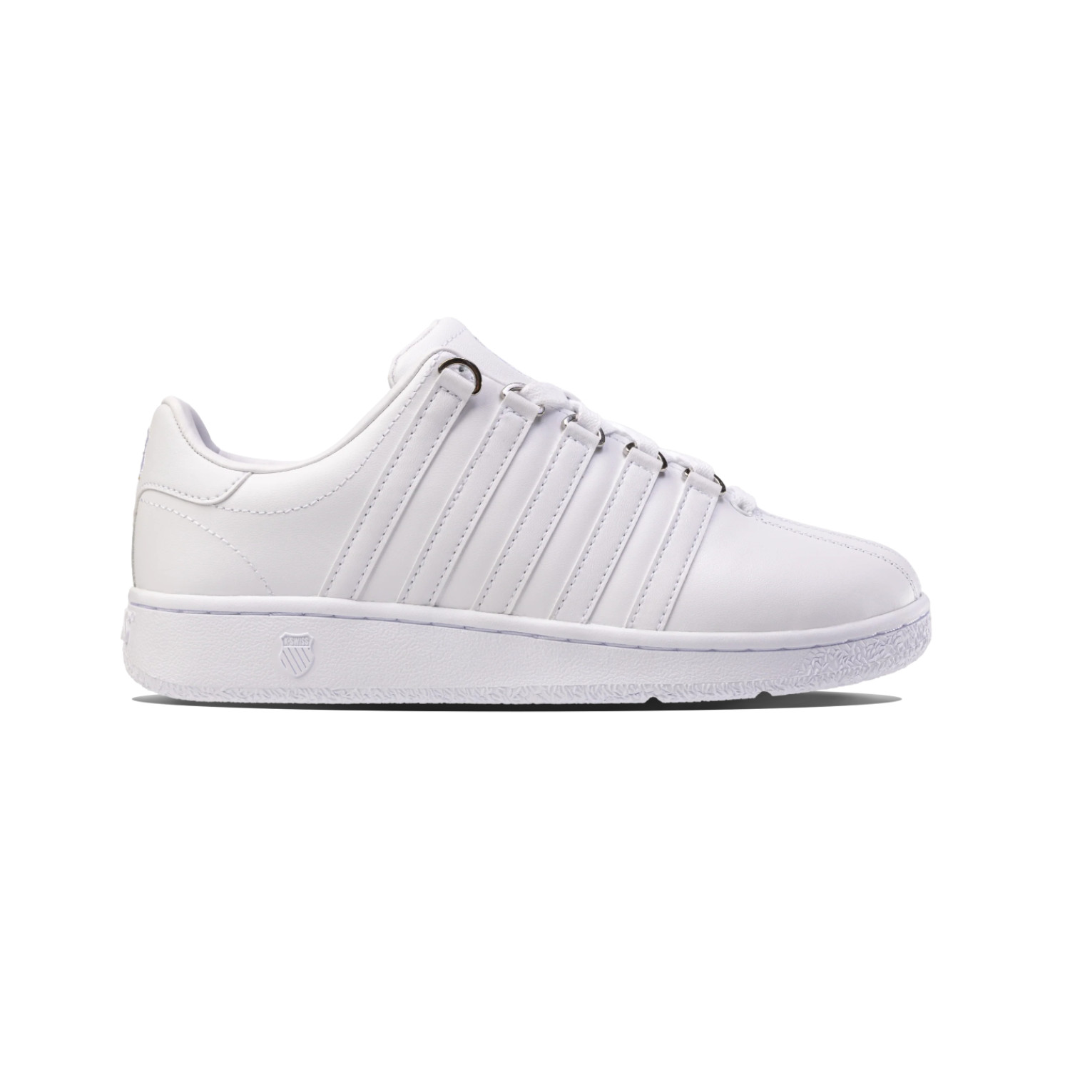 K-Swiss Men’s Classic VN Leather Sneaker, Regular Fit, White/White, Size Options