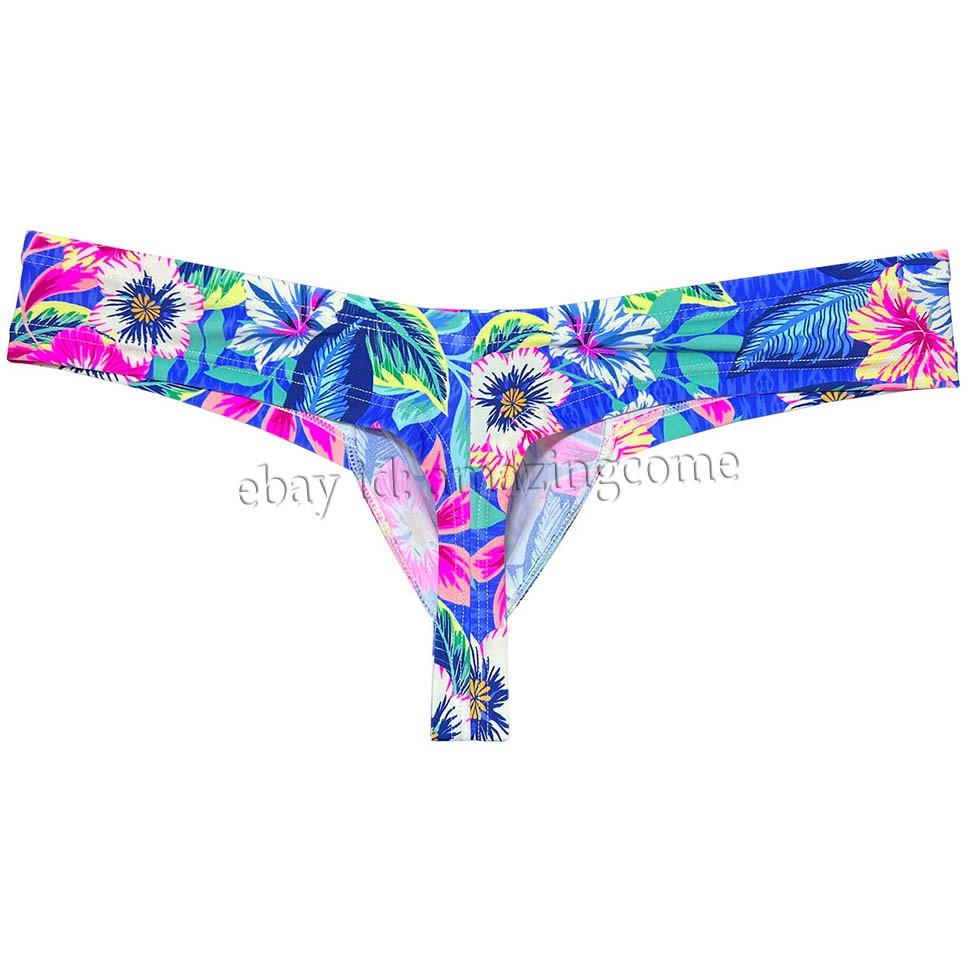 Men’s Printed Ultra Cheeky Brazilian Bikini Underwear Contour Pouch Boxer Briefs