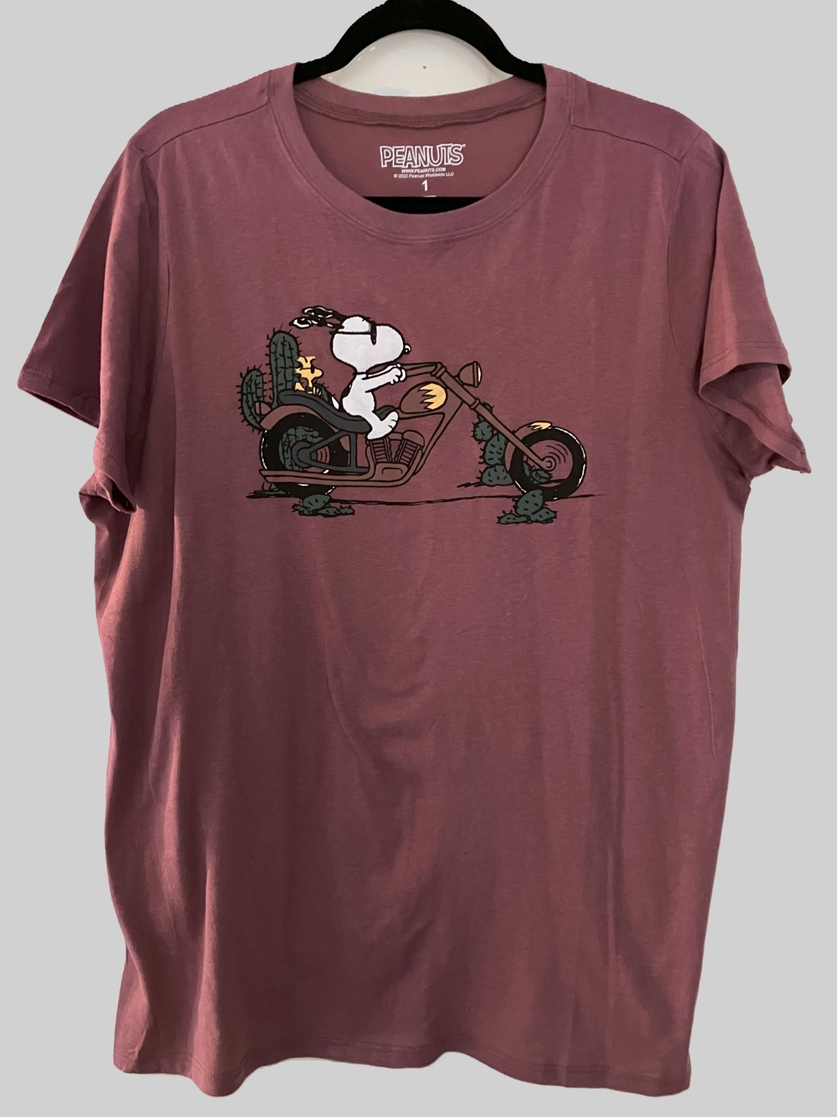Torrid Size 1 (14-16) PEANUTS Short Sleeve T-Shirt- Burgandy