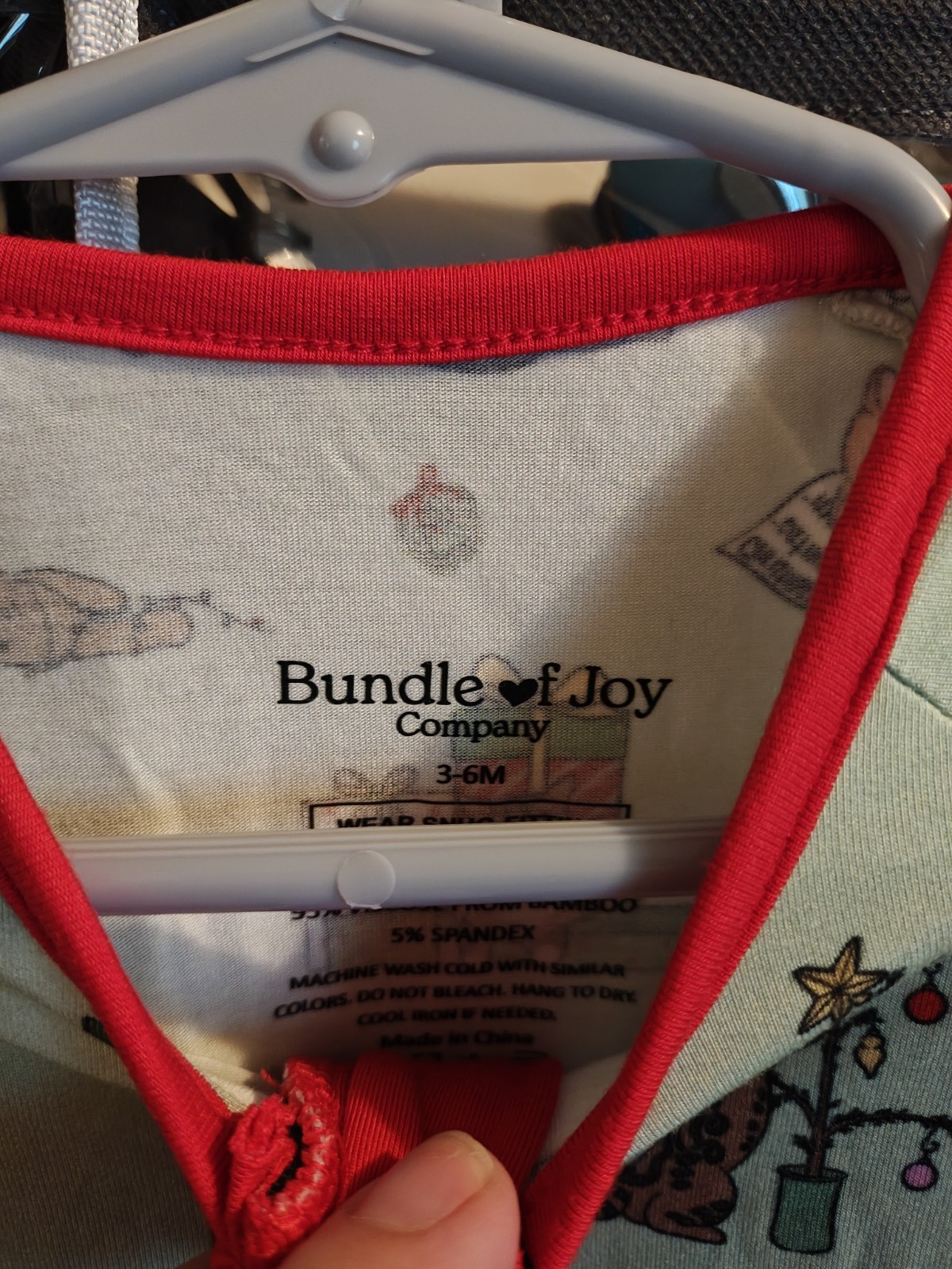 Bundle of Joy 3-6M Bamboo Zip Sleeper Dog Print Footless Long Sleeve