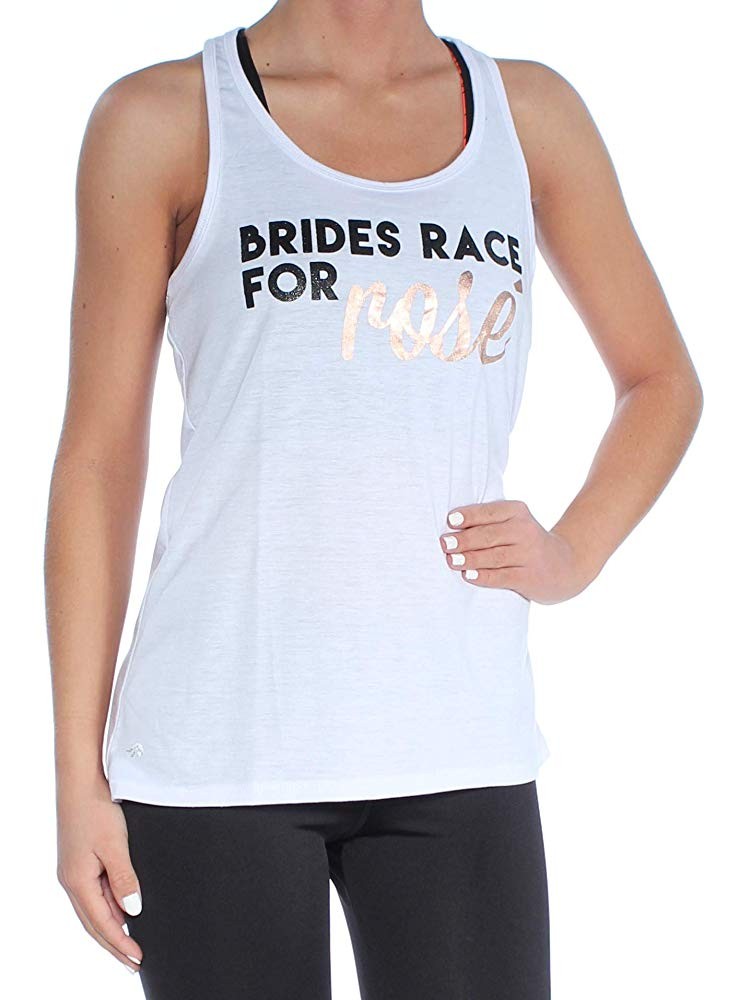 Ideology Womens Activewear Brides Graphic Yoga Fitness Tank Top Size M
