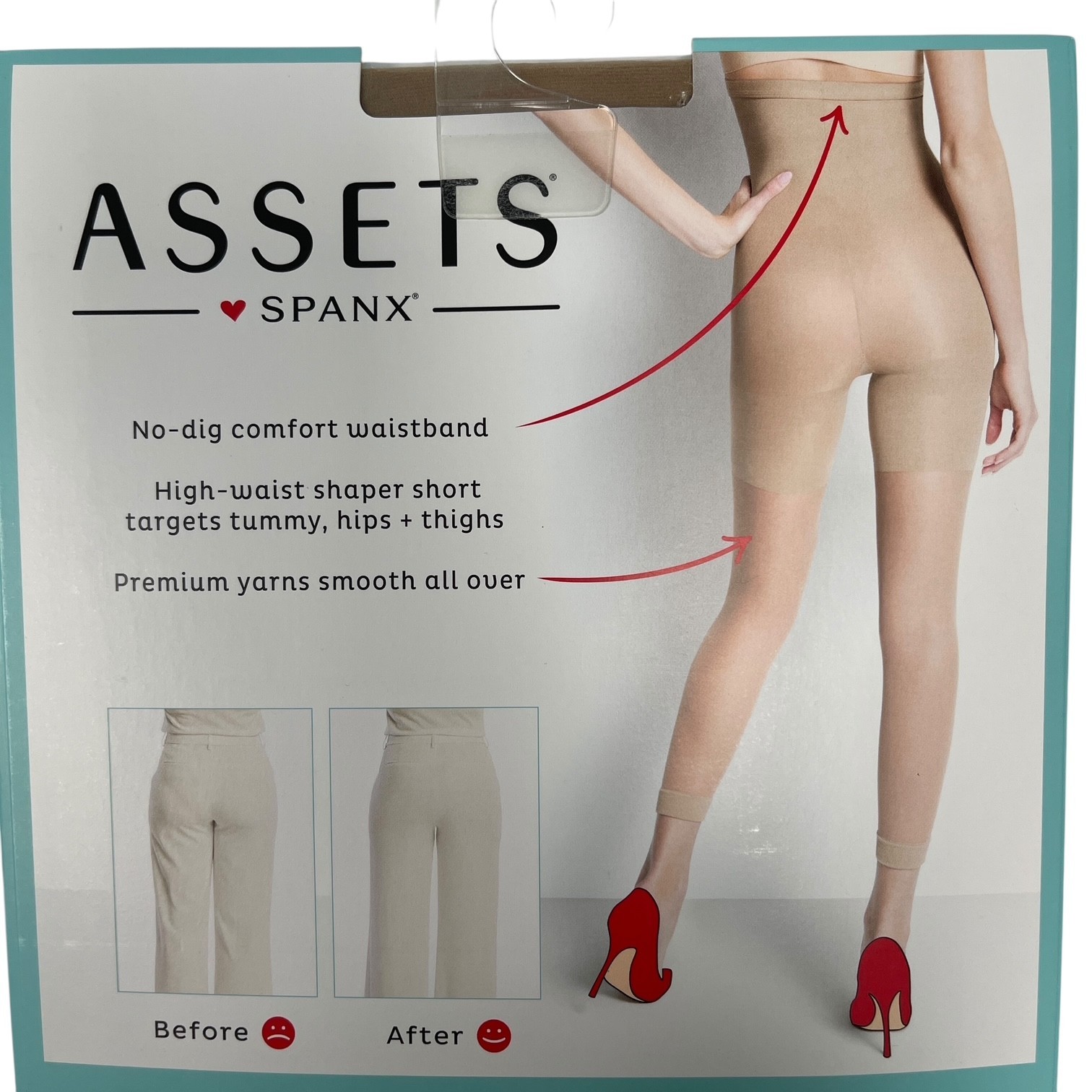 Spanx Assets High Waist Shaping Footless Capri Shaper Short Beige Nude 268B