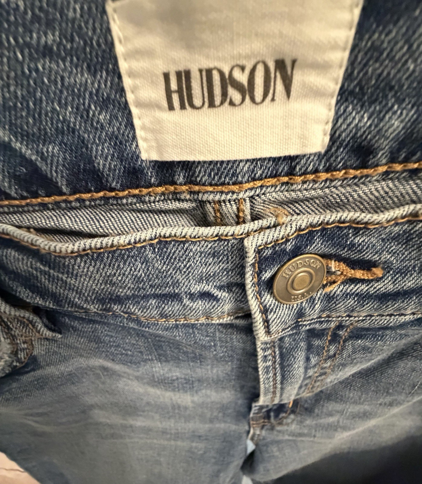 Hudson Women’s High Rise Wide-Leg Jeans Blue Denim Size 28