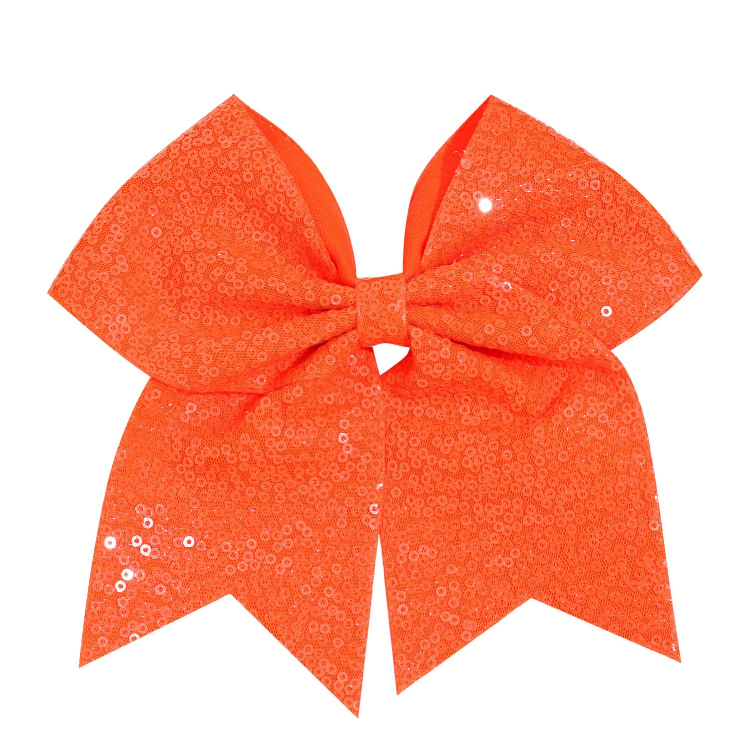 1 Pcs 8″ Large Sequin Cheer Bows Clips, Cheerleading Glitter Hair Bow with Allig