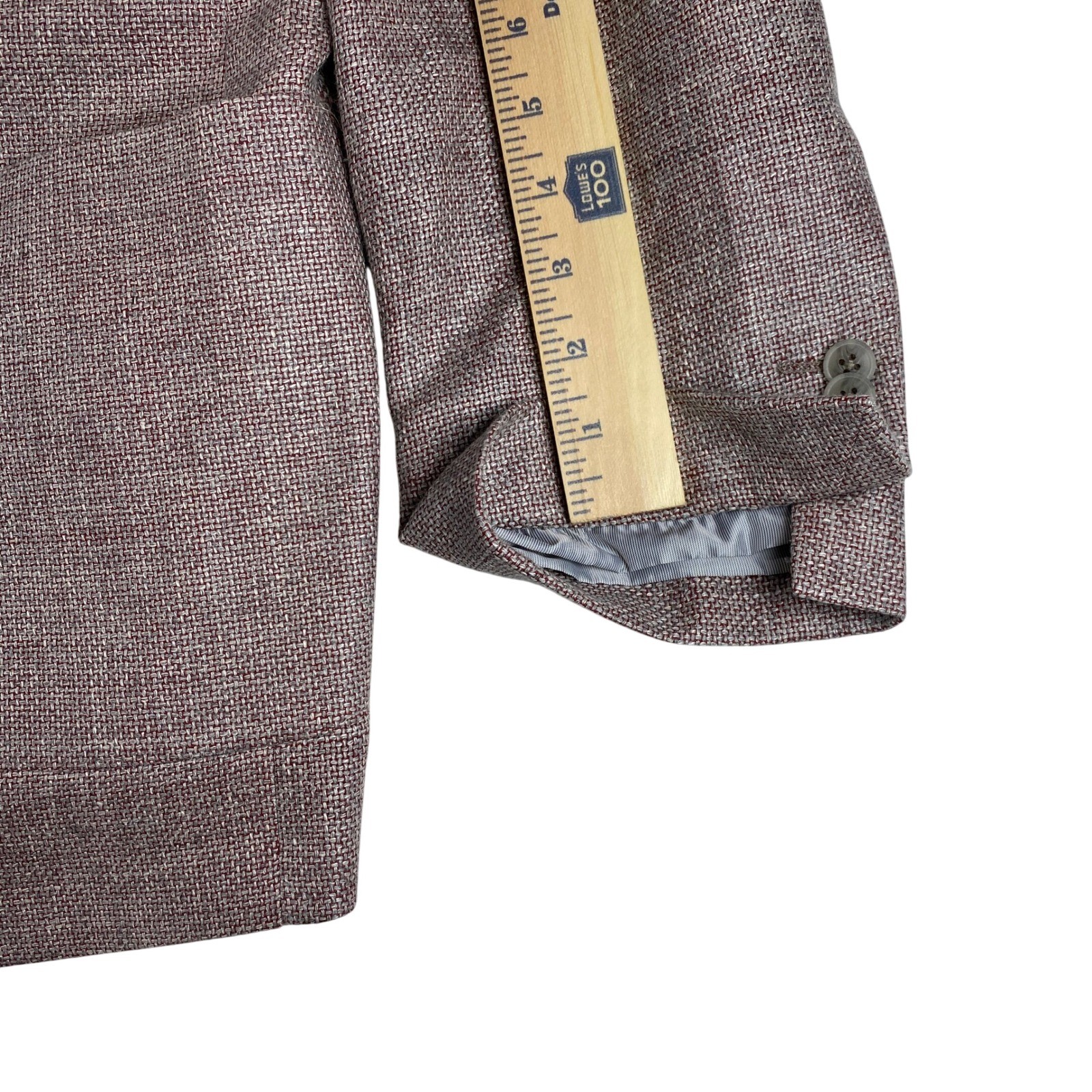 NEW Joseph Abboud Sport Coat Blazer Mens Size 44 R Gray Red Linen Wool Jacket