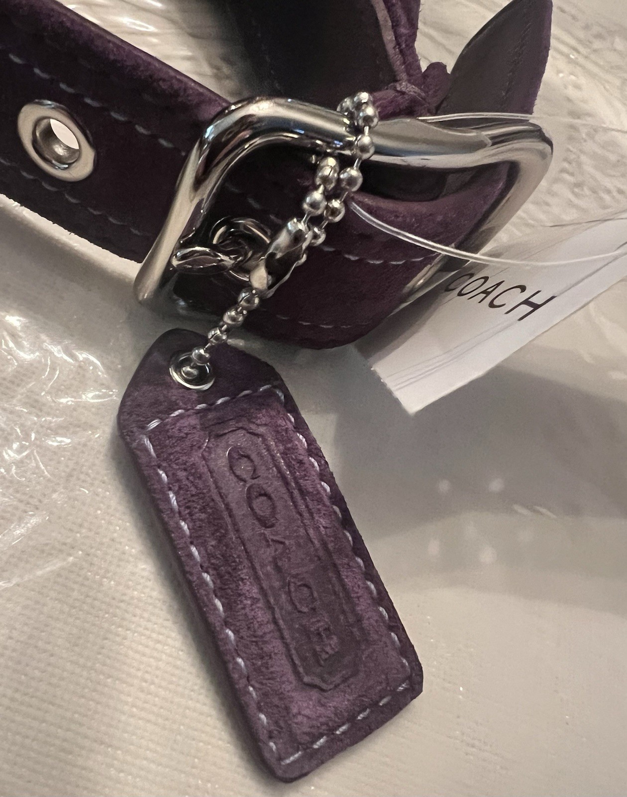 VINTAGE COACH HAMPTONS PLUM SUEDE LRG HOBO BAG-CARE KIT-DUST BAG & BOX NEW TAG