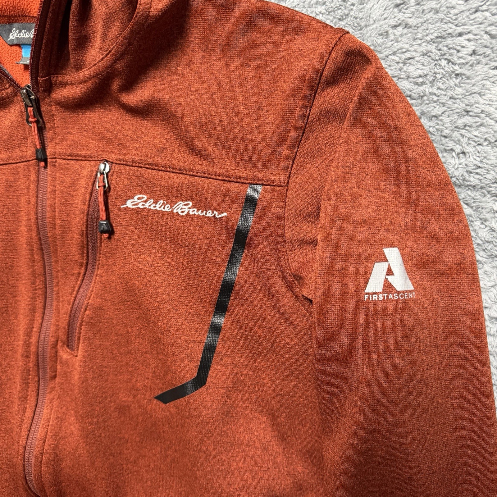 Eddie Bauer Jacket Mens S Copper First Ascent Full Zip Hooded Outdoor Hiking