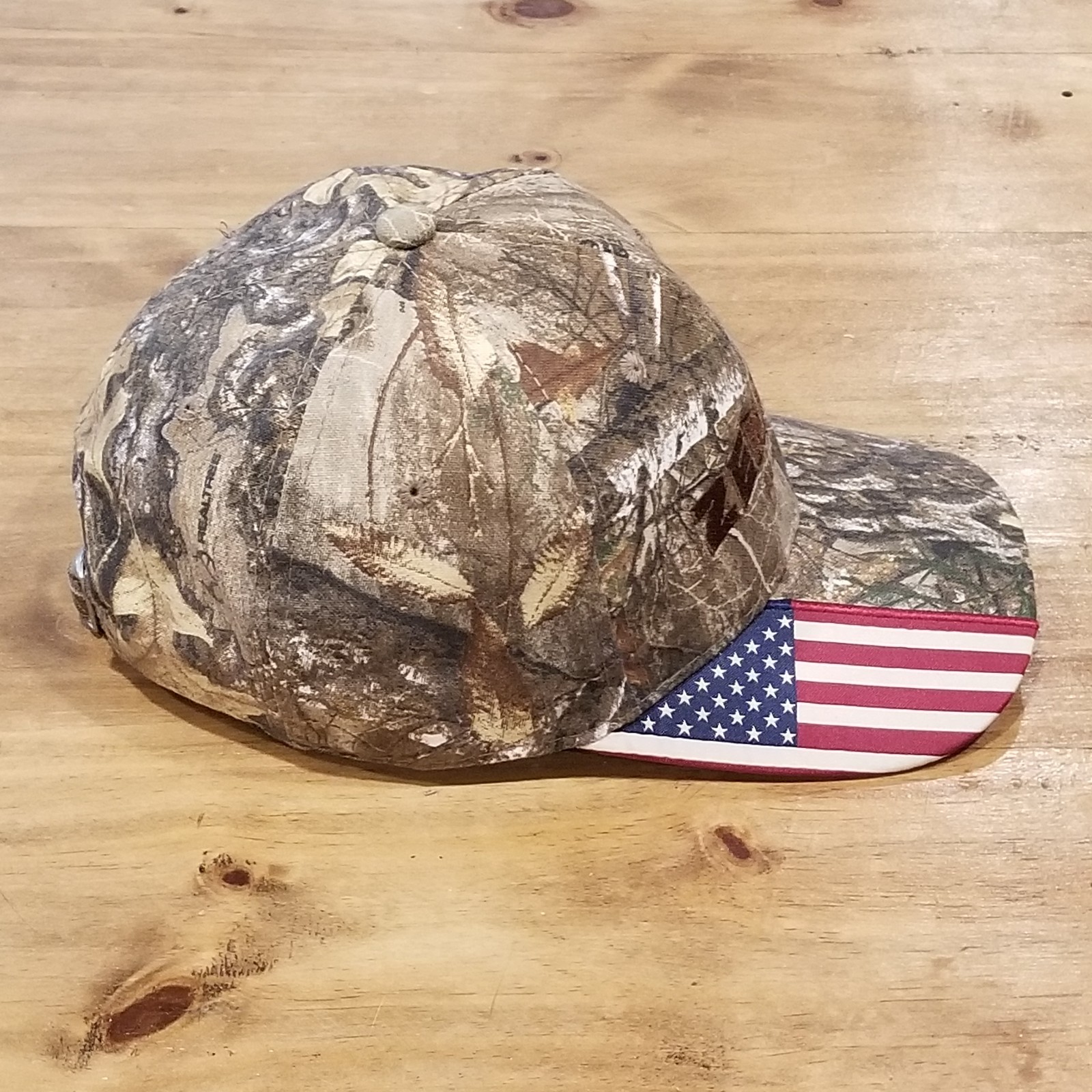 Camouflage Hat Cap Strap Back Outdoor Cap Zenner USA Flag One Size