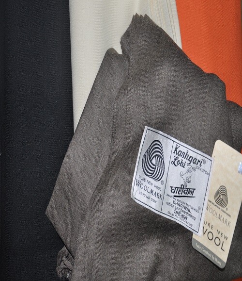 DHARIWAL KASHGARI 100% PURE WOOL MEDITATION SHAWL/LOHI 2.75 MTR x 1.35 MTR 1 Kg
